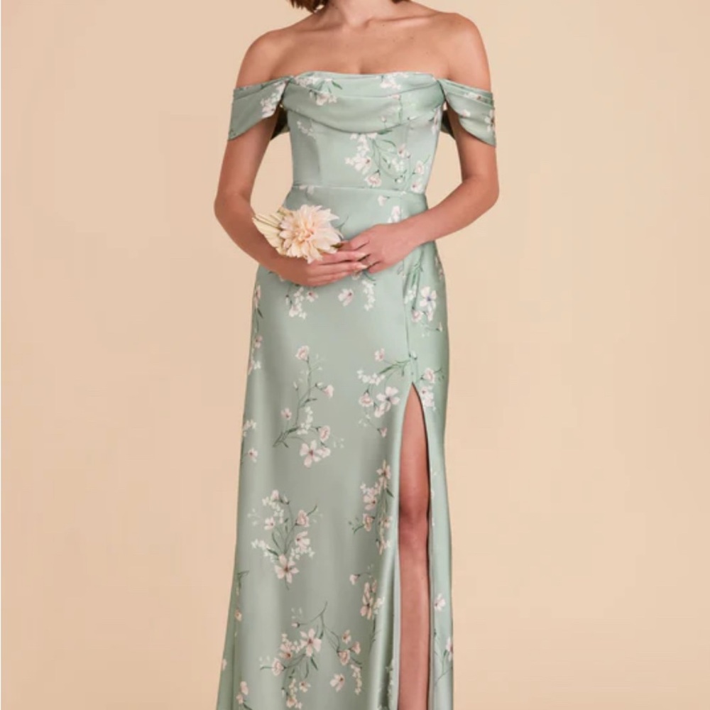 Matte Satin Sage Le Fleur - Mia Convertible Dress
